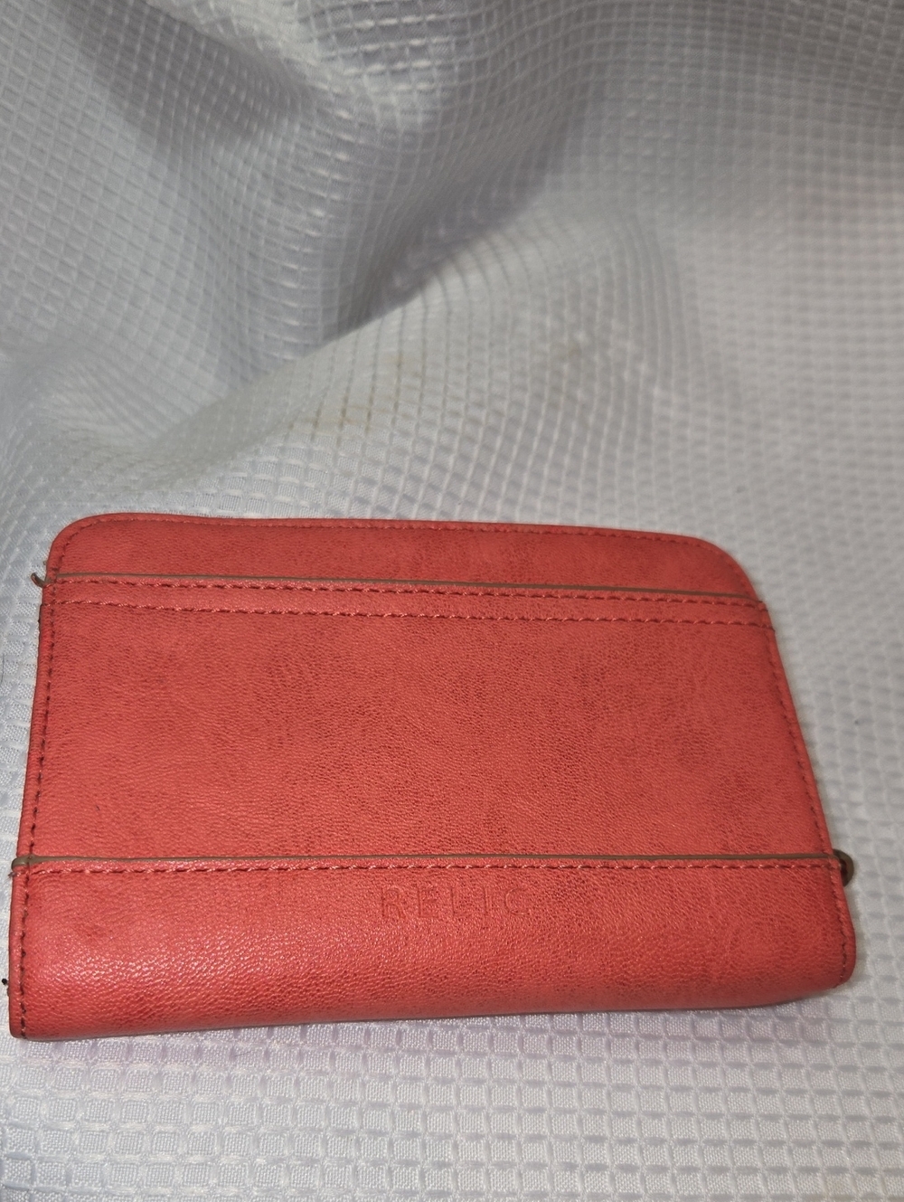 Relic Coral Ziparound Leather Wallet